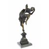 Image 6 : Juliet Striking Pose Dancer Bronze Sculpture on Marble Base Satue