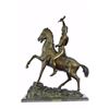 Image 9 : Scalp Bronze Sculpture on marble base Statue