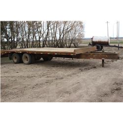 2009 Tandem Axle, Dual Wheel Flatdeck Trlr; 20 Ft Deck; Pintle Hitch