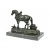 Image 5 : Show Horse Equestrian Ranch Farm Bronze Statue on Marble Base Sculpture