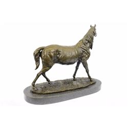 Stallion Racing Horse Trophy Bronze Sculpture