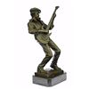 Image 5 : Guitar Player Singer Bronze Sculpture on Marble base Statue