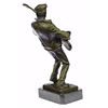 Image 6 : Guitar Player Singer Bronze Sculpture on Marble base Statue