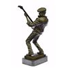 Image 8 : Guitar Player Singer Bronze Sculpture on Marble base Statue