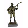 Image 9 : Guitar Player Singer Bronze Sculpture on Marble base Statue