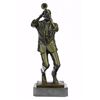 Image 9 : Trumpet Player Bronze Sculpture on marble base Statue