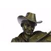 Image 4 : Cowboy Playing Violin Bronze Sculpture on Marble Statue