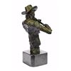 Image 6 : Cowboy Playing Violin Bronze Sculpture on Marble Statue