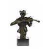 Image 9 : Cowboy Playing Violin Bronze Sculpture on Marble Statue