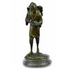 Young Boy Walking From School Bronze Sculpture