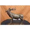 Image 5 : Elk Deer Bronze Statue on marble base Sculpture