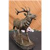Image 8 : Elk Deer Bronze Statue on marble base Sculpture