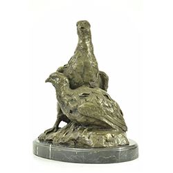 Two Baby Eagles Bronze Sculpture on marble base Statue