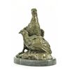 Image 1 : Two Baby Eagles Bronze Sculpture on marble base Statue