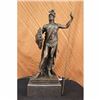 Image 1 : Roman Soldier Warrior Bronze Sculpture on Marble base Statue