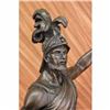 Image 4 : Roman Soldier Warrior Bronze Sculpture on Marble base Statue