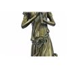Image 3 : Female Flute Player Bronze Sculpture on marble base Statue