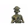 Image 4 : Female Flute Player Bronze Sculpture on marble base Statue