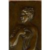 Lady With Jug Of Water Wall Mount Bronze Statue