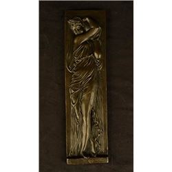 Bas Relief Roman Girl Bronze Sculpture