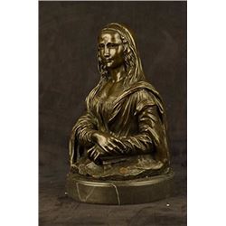 Mona Lisa Bronze Sculpture on marble base