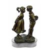 Image 7 : First Kiss Bronze Sculpture on marble base Figurine