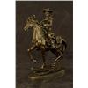 Western Cowboy Bronze Statue on Marble Sculpture