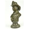 Image 4 : Fireman In Action Bronze Statue on Marble Base Figurine