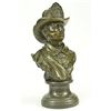 Image 5 : Fireman In Action Bronze Statue on Marble Base Figurine
