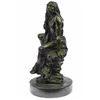 Western Art Native American Warrior Bronze Sculpture