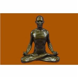 Yoga sport edition Bronze Sculpture on marble base Figurine