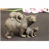 Image 1 : Mama Bear with Cubs Bronze Figurine