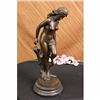 Image 1 : Maiden Bronze figurine on Marble base Sculpture