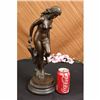 Image 2 : Maiden Bronze figurine on Marble base Sculpture