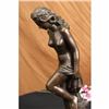 Image 4 : Maiden Bronze figurine on Marble base Sculpture