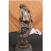 Image 5 : Maiden Bronze figurine on Marble base Sculpture