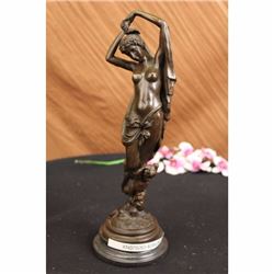 Nude Woman With Grapes Bronze Statue