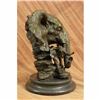 Image 4 : Elephant Head Bust with Baby Bronze Sculpture on marble base Statue
