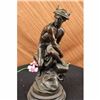 Image 1 : Mercury Bronze Statue On Marble Base Sculpture