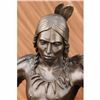 Image 3 : Indian Native American Warrior Bronze Statue on Marble base Sculpture