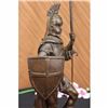 Image 4 : Roman Warrior With Armor Bronze Sculpture on marble base Statue
