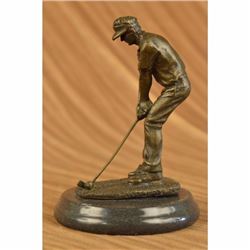 Golfer Bronze Sculpture on marble base Statue