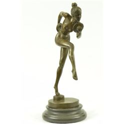 Nude Girl Dancing Bronze Marble Statue