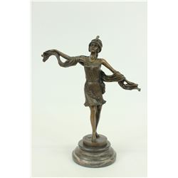 Dancer Bronze Statue on marble base Figurine