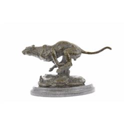 Running Cheetah Bronze Sculpture