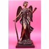 Image 1 : Powerful Angel By Moreau Bronze Sculpture on marble base Statue