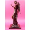 Image 3 : Powerful Angel By Moreau Bronze Sculpture on marble base Statue
