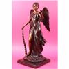 Image 4 : Powerful Angel By Moreau Bronze Sculpture on marble base Statue