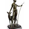 Image 2 : Lange Artemis The Hellenic Goddess Of Hunt Bronze Sculpture
