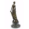 Image 6 : Young Flapper Bronze Sculpture on Marble base Statue